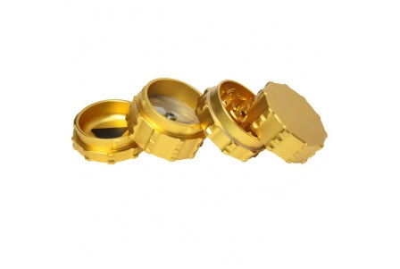 Grinder 4 Parti Alluminio Gold 50x55mm - HEMPOINT CBD